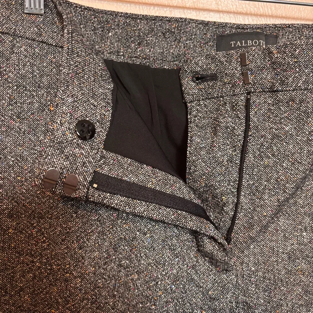 Talbots Women’s Pants Wool Blend‎ Dark Gray Black Size 12L Workplace Winter